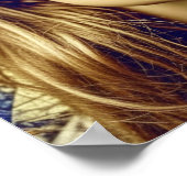 Cool Lady met reflectie in haar zonnebril Poster (Hoek)