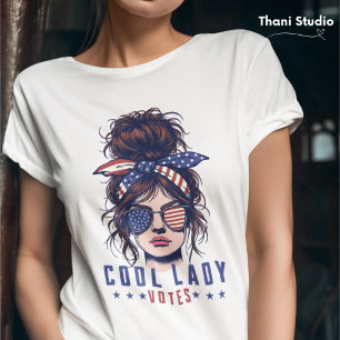 Cool Lady stemt  rommelig haar Lady Election T-shirt