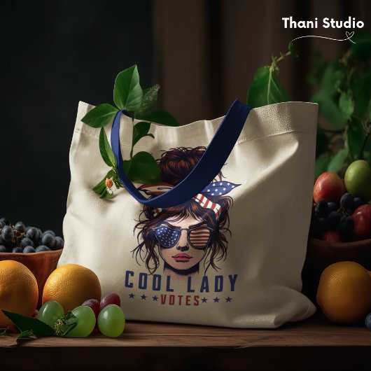 Cool Lady stemt rommelig haar Lady Election Tote Bag
