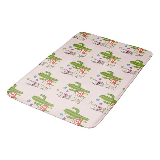 Cool lama in Heart-Shaped Sunbril Pattern Badmat (Gekanteld)