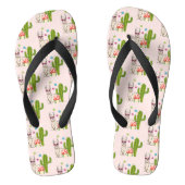 Cool lama in Heart-Shaped Sunbril Pattern Teenslippers (Voetbed)