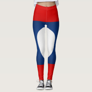 Cool Laos Flag Mode Leggings