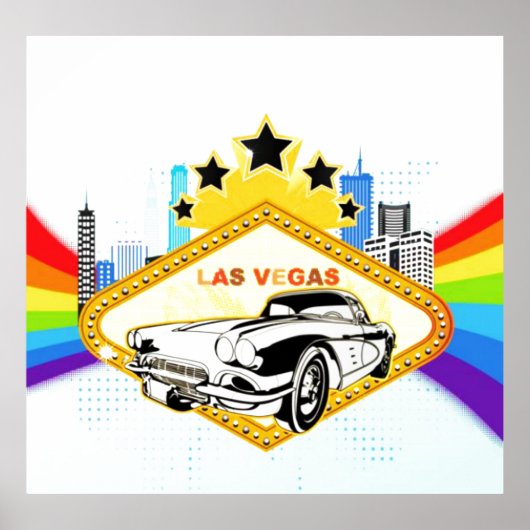 Cool Las Vegas vectorPoster Poster (Voorkant)
