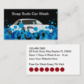 Cool Lave-voiture thème Double côté Cartes de visi (Devant / Derrière)