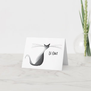 Cool Le Chat BLANK Note Card Kaart