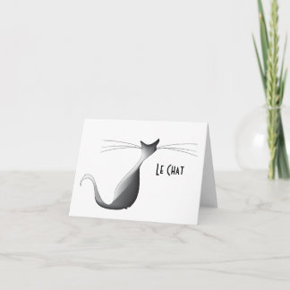 Cool Le Chat BLANK Note Card Kaart