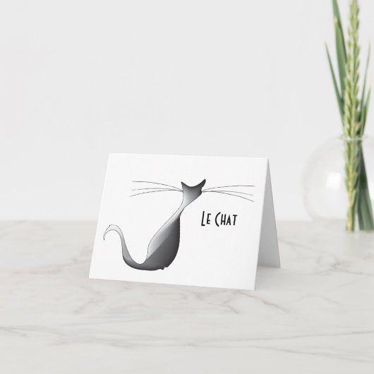 Cool Le Chat BLANK Note Card Kaart (Voorkant)