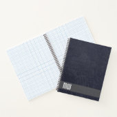 Cool Leather Metal Stripe Bold Monogram Notitieboek (Binnen)
