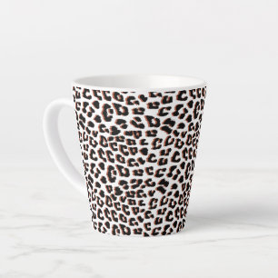 Cool Leopard Animal Print Patroon Latte Mok