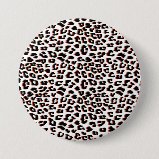 Cool Leopard Animal Print Patroon Ronde Button 7,6 Cm (Voorkant)