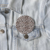 Cool Leopard Animal Print Patroon Ronde Button 7,6 Cm (In situ)