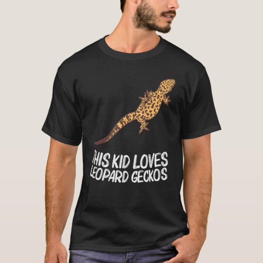 Cool leopard Gecko voor kinderen geeft een kleine T-shirt (Voorkant)