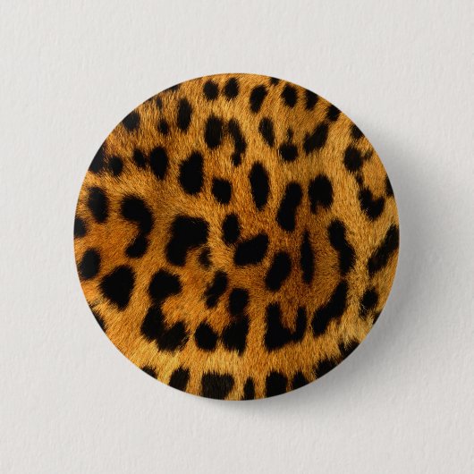 cool leopard huideffect ronde button 5,7 cm (Voorkant)