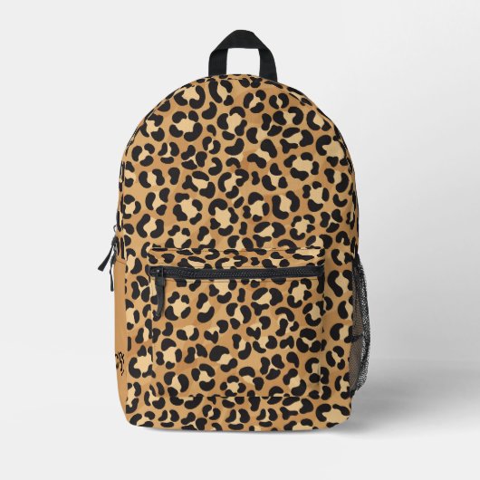 Cool Leopard print patroon gepersonaliseerd Bedrukte Rugzak (Voorkant)