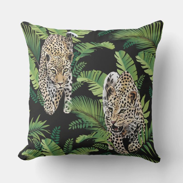 Cool Leopards Patroon gooit kussens (Voorkant)