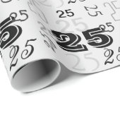 Cool Letternummers gepersonaliseerd Cadeaupapier (Rol Hoek)