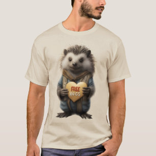 Cool Leuk en Grappig Gratis Knuffels Cute Egel T-shirt
