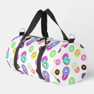 Cool leuk kleurrijk donuts patroon wit plunjezak