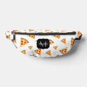Cool leuk pizza plakjes patroon wit Monogram Heuptasje (Liggend)