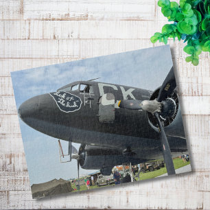 Cool leuk vintage-vliegtuig foto piloot luchtvaart legpuzzel
