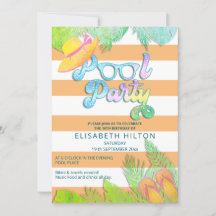 Cool leuk zomerscript poolparty verjaardag
