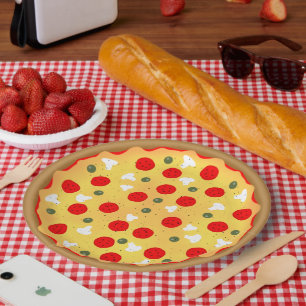 Cool leuke pizza party kinderen verjaardag papieren bordje