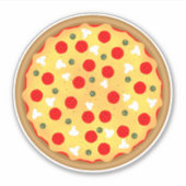 Cool leuke pizza party kinderen verjaardag sticker (Voorkant)