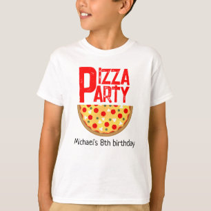 Cool leuke pizza party kinderen verjaardag t-shirt