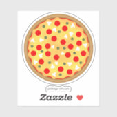 Cool leuke pizza pepperoni paddenstoel sticker (Vel)