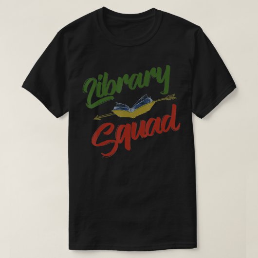 Cool Library Squad Funny Librarian Book Reader de T-shirt (Design voorkant)