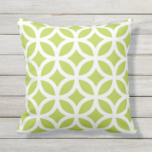 Cool Lime Coussin extérieur Motif géométrique