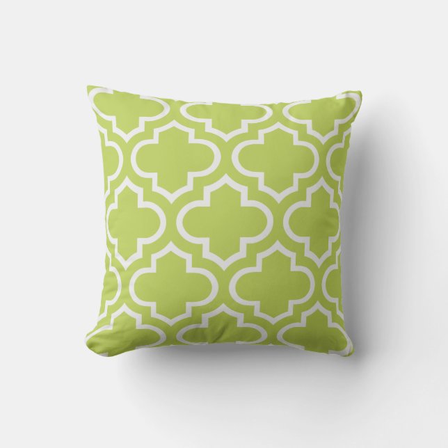 Cool Lime Coussin extérieur Quatrefoil (Recto)