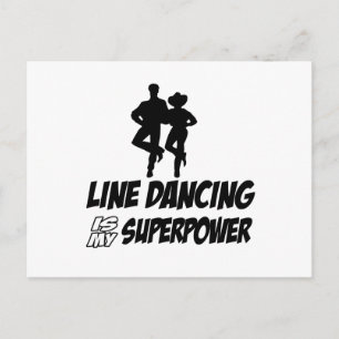 Cool LINE DANCE design Briefkaart