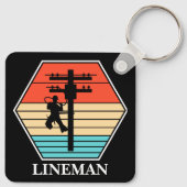Cool Lineman  zonsondergang Sleutelhanger (Achterkant)