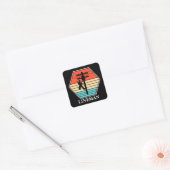 Cool Lineman  zonsondergang Vierkante Sticker (Envelop)