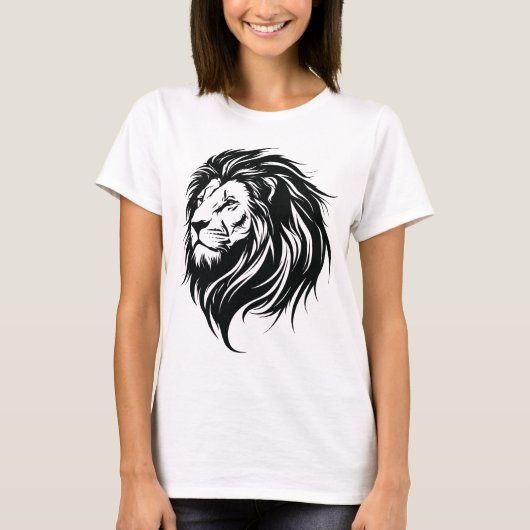 Cool Lion Drawing T-Shirt – Artistic & Bold Graphi (Devant)
