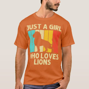 Cool Lion for Girls Kinder Zoo African Animal Safa T-shirt
