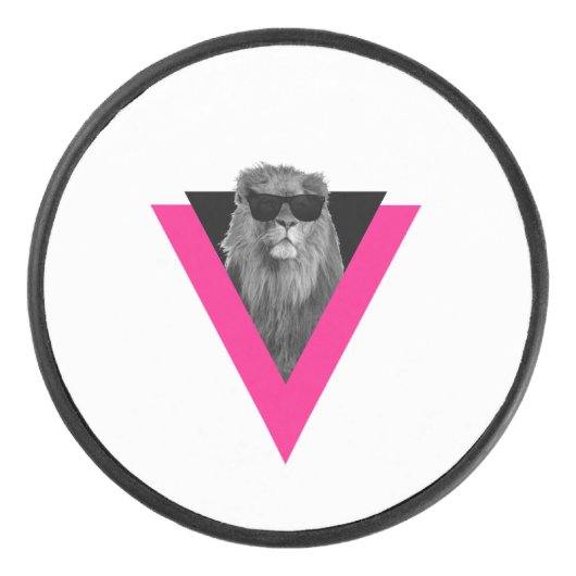 Cool Lion Hockey Puck (Voorkant)