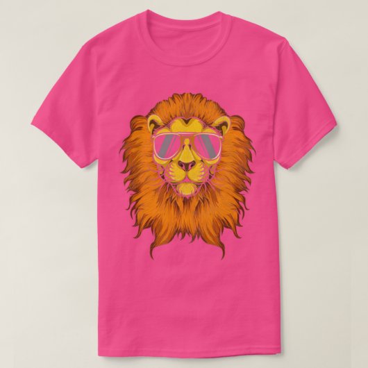 Cool Lion Retro zonnebrillen T-shirt (Design voorkant)
