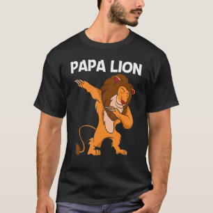Cool Lion voor Mannen Papa Oerwoud Safari Animal T-shirt