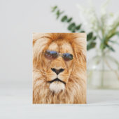 Cool Lions gezicht Briefkaart (Staand voorkant)