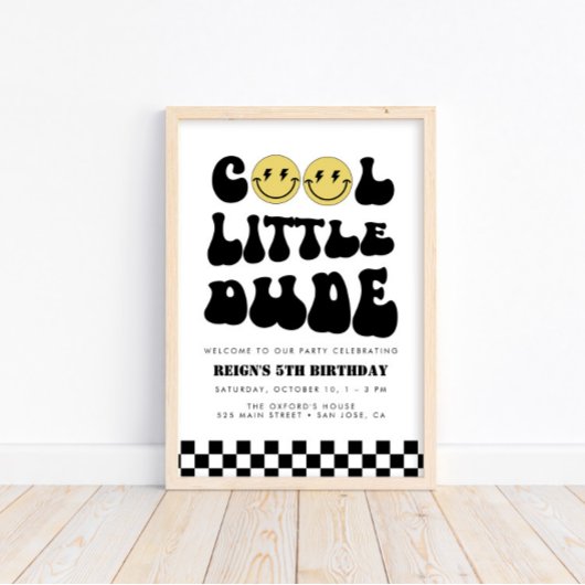 Cool Little Dude | Poster d'Affiche de bienvenue B