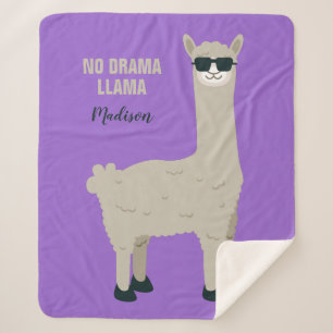 Cool Llama aangepaste naam & kleur dekens