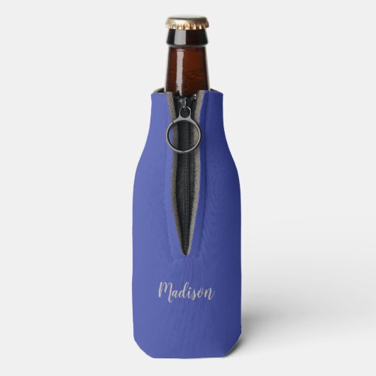 Cool Llama aangepaste naam & kleur fles koeler (Fles Achterkant)