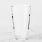 Cool Llama, aangepaste naam pint glass Glas (Links)