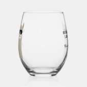 Cool Llama aangepaste naam & tekst Wijnglas Zonder Voet (Links)