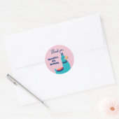 Cool Llama Cartoon Kinderen van Birthday Party Fav Ronde Sticker (Envelop)
