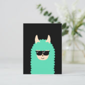 Cool Llama Emoji Briefkaart (Staand voorkant)