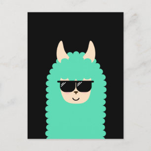 Cool Llama Emoji Briefkaart