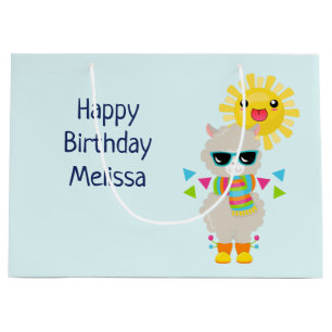 Cool Llama en Smiling Kawaii Sun Birthday Groot Cadeauzakje